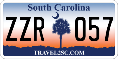 SC license plate ZZR057