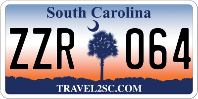 SC license plate ZZR064