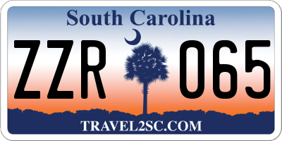 SC license plate ZZR065