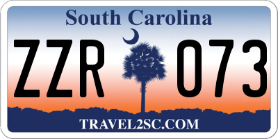 SC license plate ZZR073