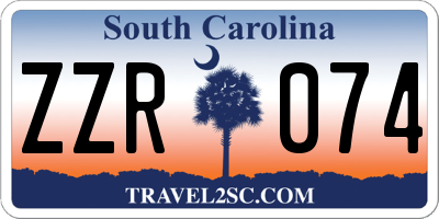 SC license plate ZZR074