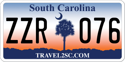 SC license plate ZZR076
