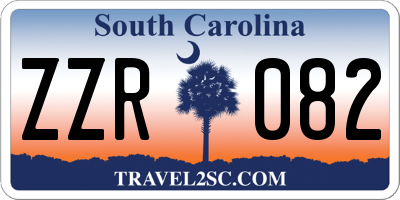 SC license plate ZZR082
