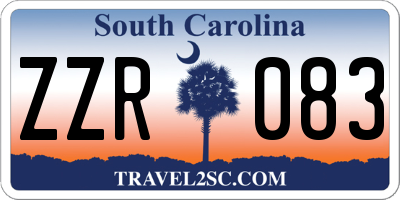 SC license plate ZZR083