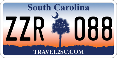 SC license plate ZZR088