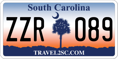 SC license plate ZZR089