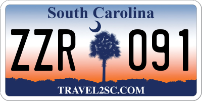 SC license plate ZZR091