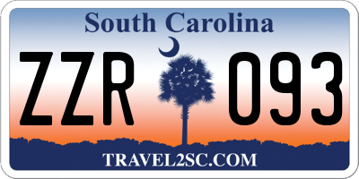 SC license plate ZZR093
