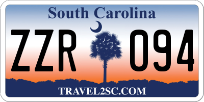 SC license plate ZZR094