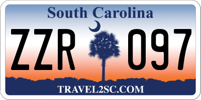 SC license plate ZZR097