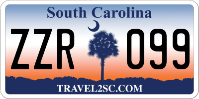 SC license plate ZZR099
