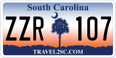 SC license plate ZZR107