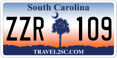 SC license plate ZZR109