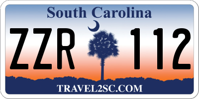 SC license plate ZZR112