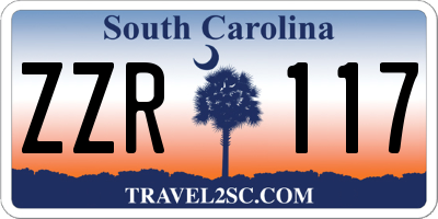 SC license plate ZZR117