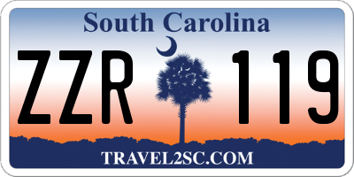 SC license plate ZZR119