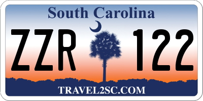 SC license plate ZZR122