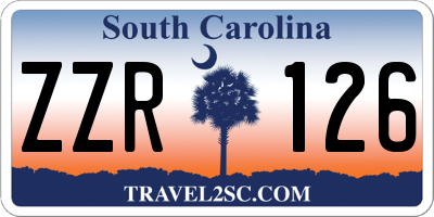 SC license plate ZZR126