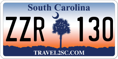 SC license plate ZZR130