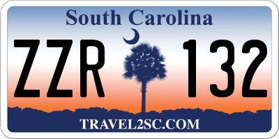SC license plate ZZR132
