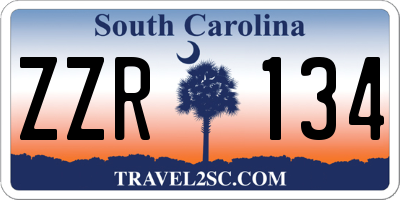 SC license plate ZZR134