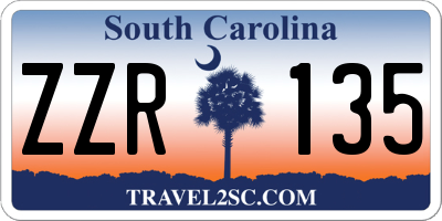 SC license plate ZZR135