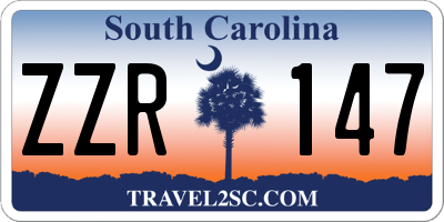SC license plate ZZR147