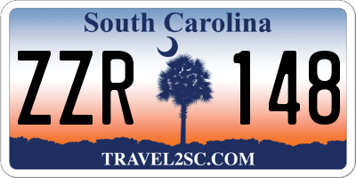 SC license plate ZZR148