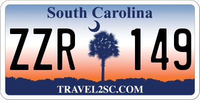 SC license plate ZZR149