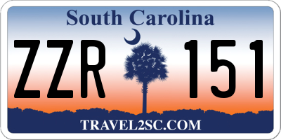 SC license plate ZZR151