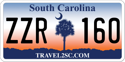 SC license plate ZZR160
