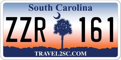 SC license plate ZZR161