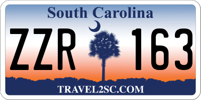SC license plate ZZR163