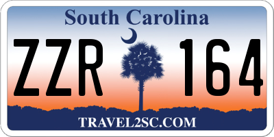 SC license plate ZZR164