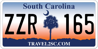 SC license plate ZZR165