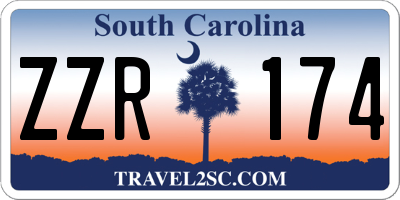 SC license plate ZZR174