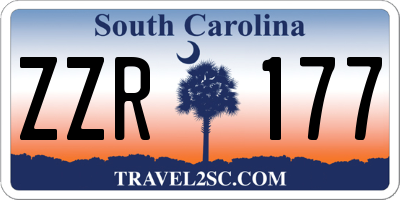 SC license plate ZZR177
