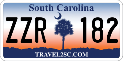 SC license plate ZZR182