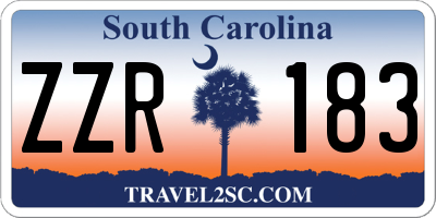 SC license plate ZZR183