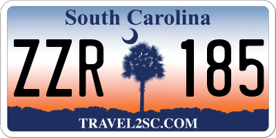 SC license plate ZZR185