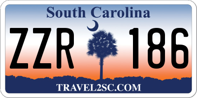 SC license plate ZZR186
