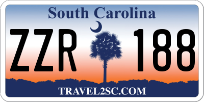 SC license plate ZZR188