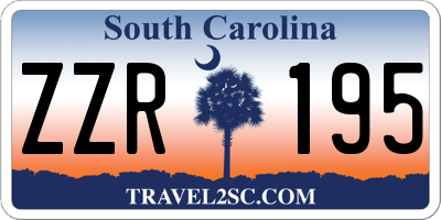 SC license plate ZZR195