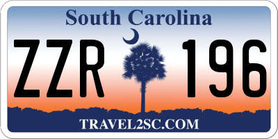 SC license plate ZZR196