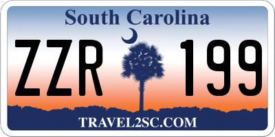 SC license plate ZZR199