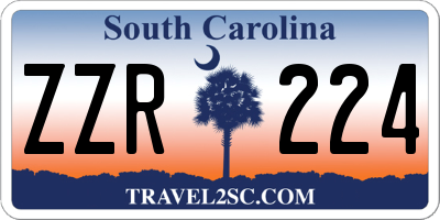 SC license plate ZZR224