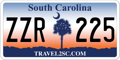 SC license plate ZZR225