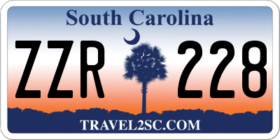 SC license plate ZZR228