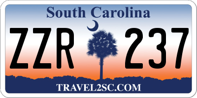 SC license plate ZZR237
