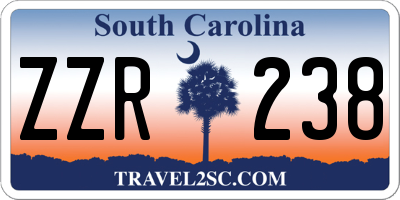 SC license plate ZZR238